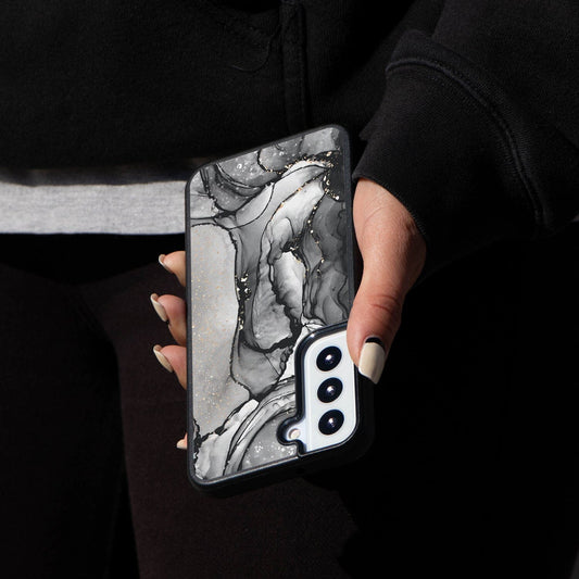 Samsung Galaxy S22 Smokey Design Fremont Grip Case Grey Marble (On Hand)