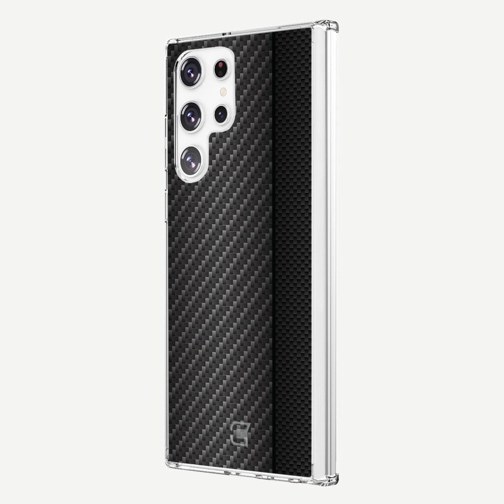 Samsung Galaxy S22 Ultra Case - Carbon Fiber with Black Line Design