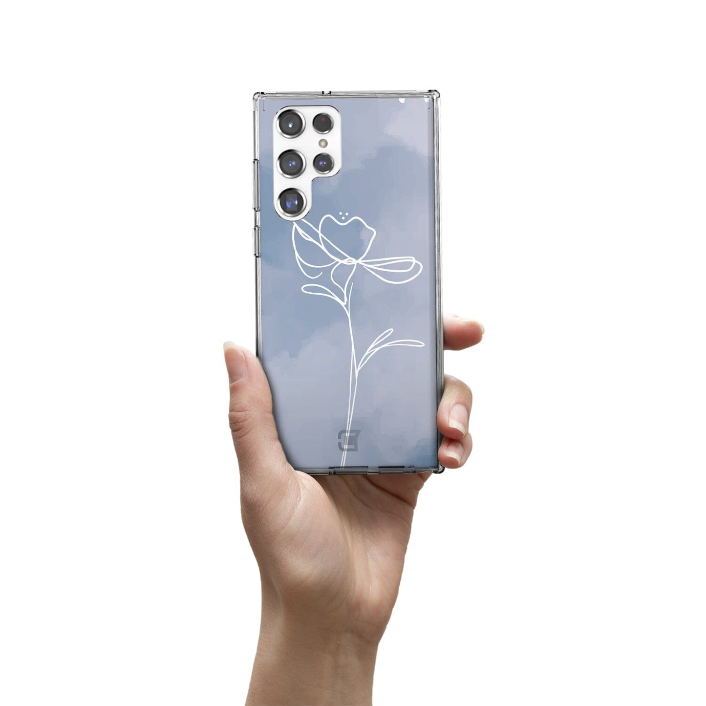 Samsung Galaxy S22 Ultra Case - Cobalt Blue Day Break Flower Design
