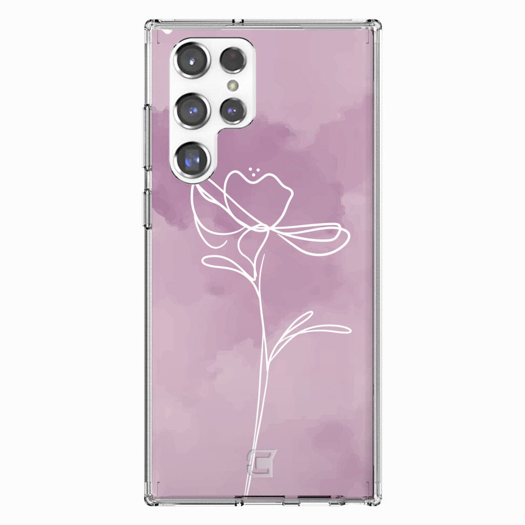 Samsung Galaxy S22 Ultra Case - Lavender Purple Day Break Flower Design