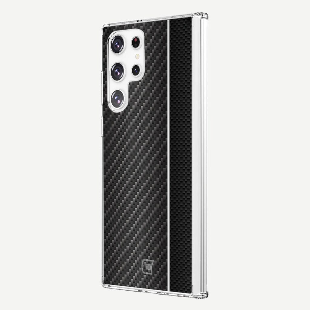 White Line Samsung Galaxy S22 Ultra Carbon Fiber Case